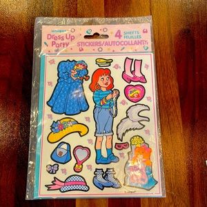 Unique Dress Up Party Stickers 4 sheets 90’s toys